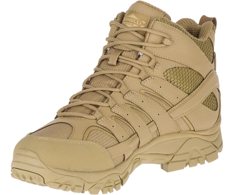 Merrell Moab 2 Mid Tactical Boot Leveät Leveys Miesten Taktiset Saappaat Khaki | 34542M-2TK