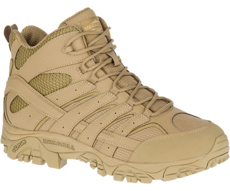 Merrell Moab 2 Mid Tactical Boot Leveät Leveys Miesten Taktiset Saappaat Khaki | 34542M-2TK