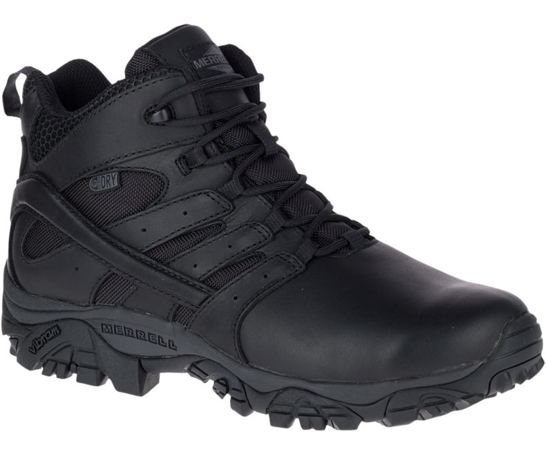 Merrell Moab 2 Mid Tactical Response Vedenpitävät Boot Miesten Työsaappaat Mustat | 31168M-2WB