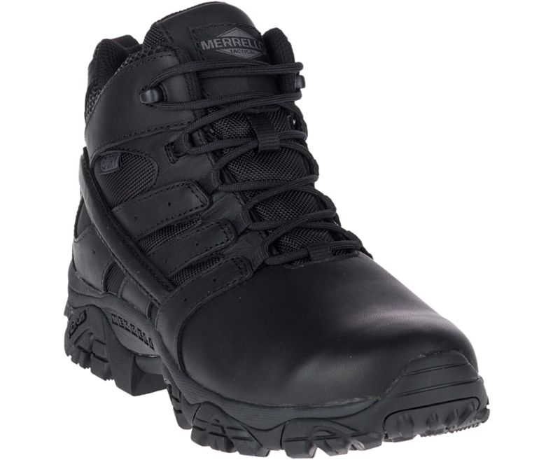 Merrell Moab 2 Mid Tactical Response Vedenpitävät Boot Leveät Leveys Miesten Taktiset Saappaat Mustat | 31169M-2TB