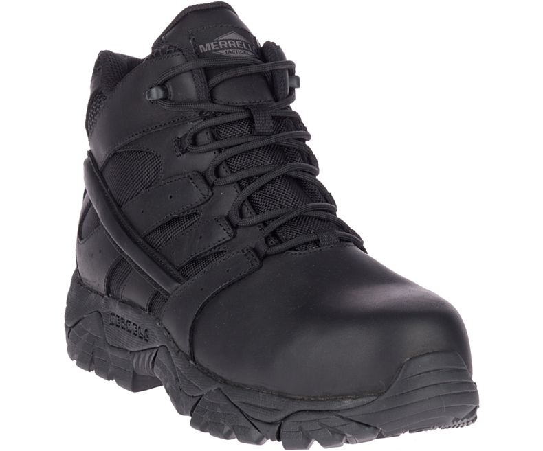 Merrell Moab 2 Mid Tactical Response Vedenpitävät Comp Varvas Työ Boot Miesten Taktiset Saappaat Mustat | 40846M-2TB