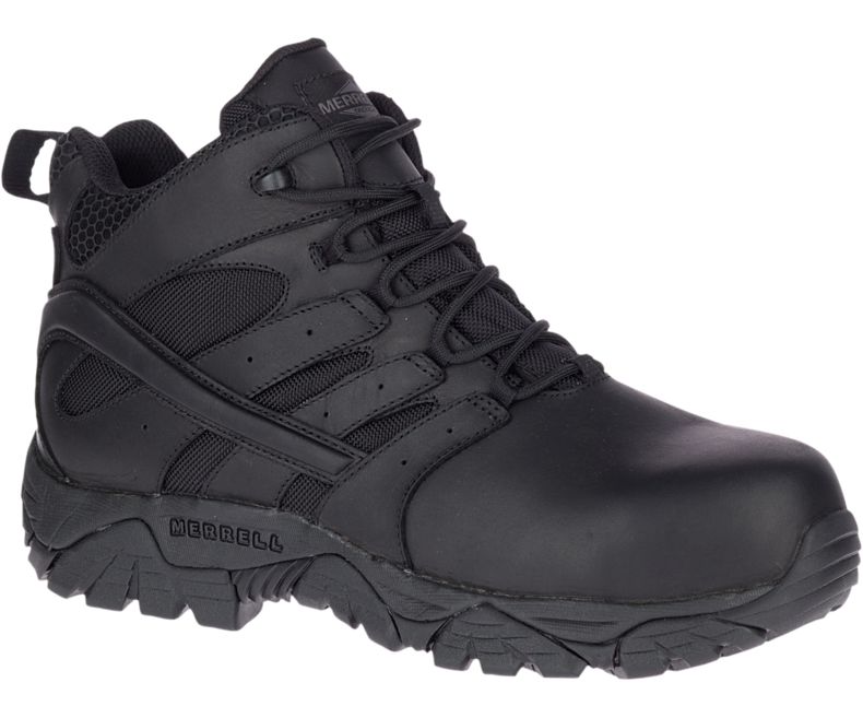 Merrell Moab 2 Mid Tactical Response Vedenpitävät Comp Varvas Työ Boot Miesten Taktiset Saappaat Mustat | 40846M-2TB