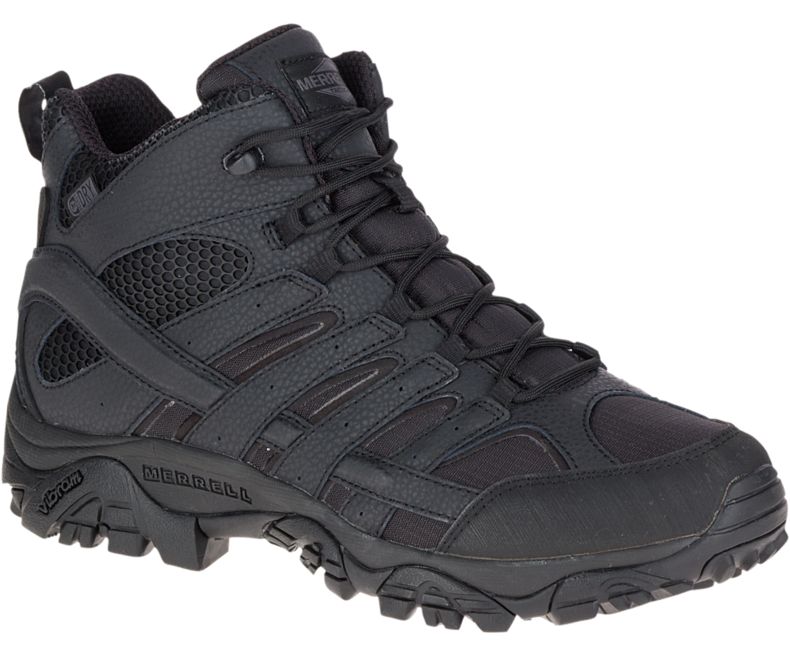 Merrell Moab 2 Mid Tactical Vedenpitävät Boot Miesten Työsaappaat Mustat | 29993M-2WB