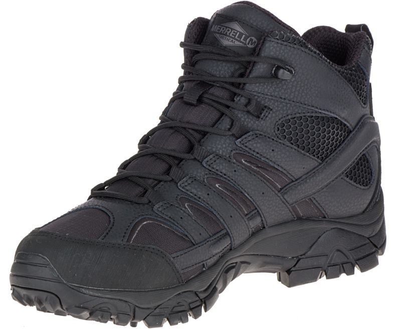 Merrell Moab 2 Mid Tactical Vedenpitävät Boot Leveät Leveys Miesten Taktiset Saappaat Mustat | 29994M-2TB