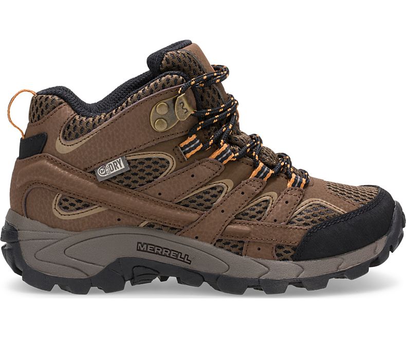 Merrell Moab 2 Mid Vedenpitävät Boot Lasten Saappaat Ruskea | 32844K-2HB