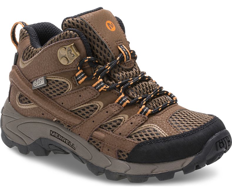 Merrell Moab 2 Mid Vedenpitävät Boot Lasten Saappaat Ruskea | 32844K-2HB