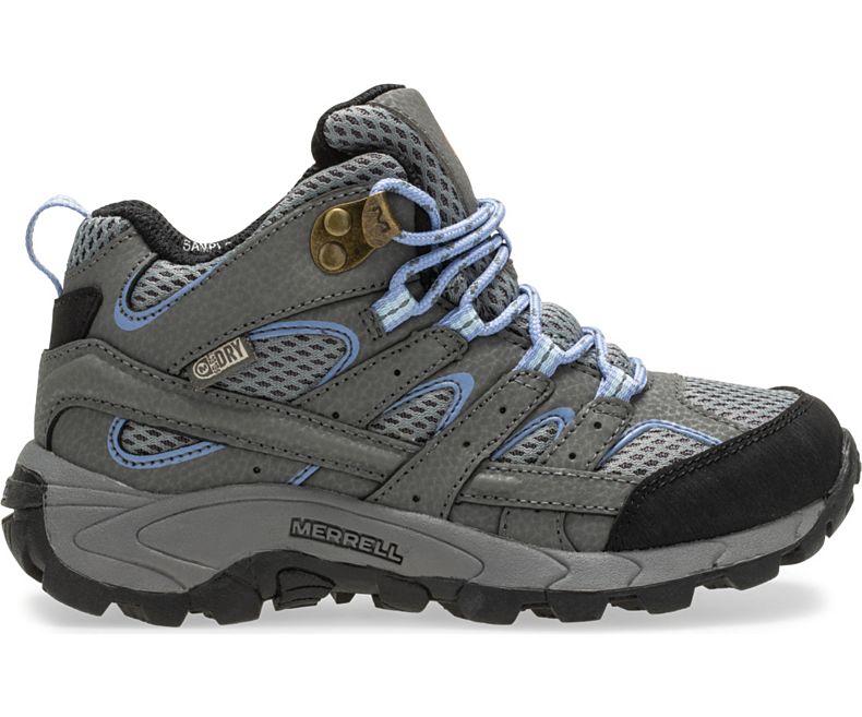 Merrell Moab 2 Mid Vedenpitävät Boot Lasten Saappaat Harmaat Vaaleanvioletit | 32844K-2HG