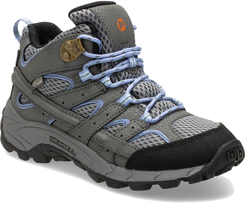 Merrell Moab 2 Mid Vedenpitävät Boot Lasten Saappaat Harmaat Vaaleanvioletit | 32844K-2HG