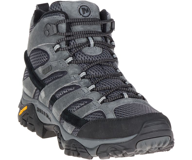 Merrell Moab 2 Mid Vedenpitävät Leveät Leveys Miesten Vaelluskengät Tummanharmaat | 27882M-2HD