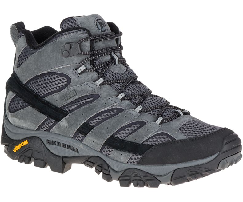 Merrell Moab 2 Mid Vedenpitävät Leveät Leveys Miesten Vaelluskengät Tummanharmaat | 27882M-2WD