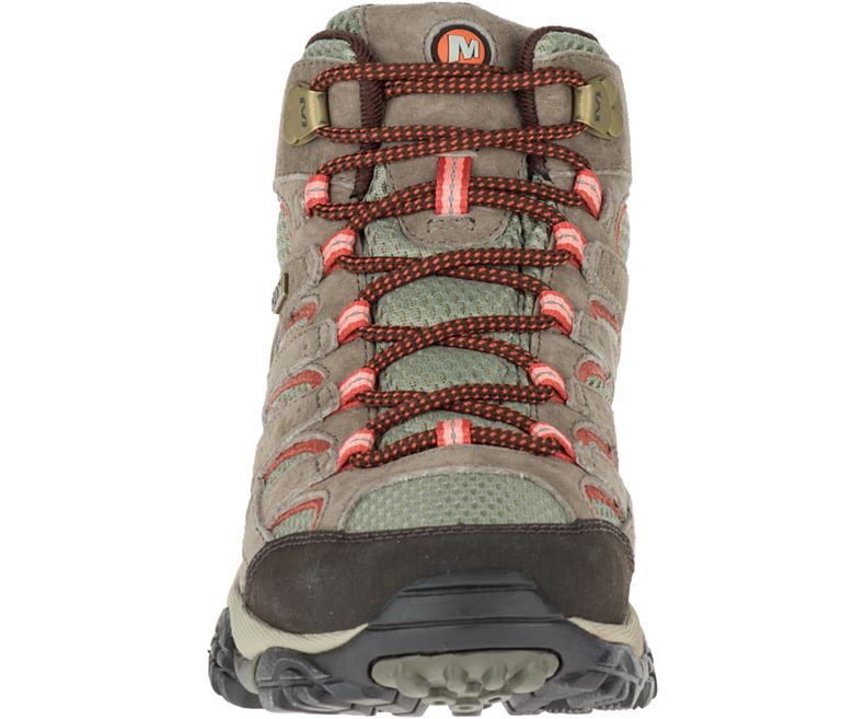 Merrell Moab 2 Mid Vedenpitävät Leveät Leveys Naisten Vaelluskengät Ruskea Tummanpunainen | 27934W-1WB