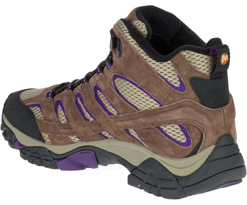 Merrell Moab 2 Mid Ventilator Leveät Leveys Naisten Vaelluskengät Ruskea Violetit | 27938W-1HB