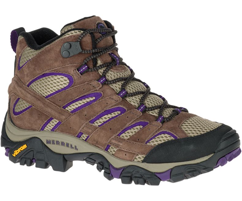 Merrell Moab 2 Mid Ventilator Leveät Leveys Naisten Vaelluskengät Ruskea Violetit | 27938W-1WB