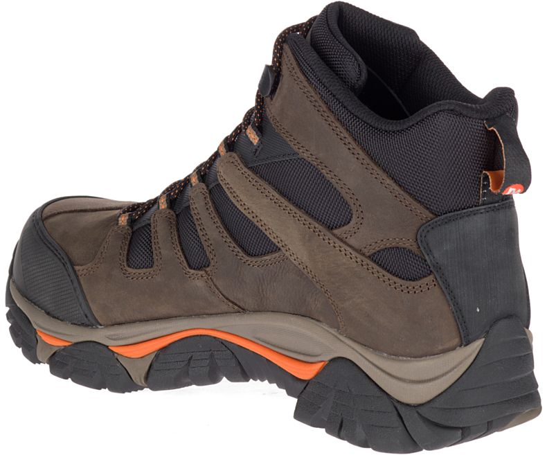 Merrell Moab 2 Peak Mid Vedenpitävät Comp Varvas Työ Boot Miesten Vedenpitävät Talvikengät Tummanruskea | 33504M-2WD