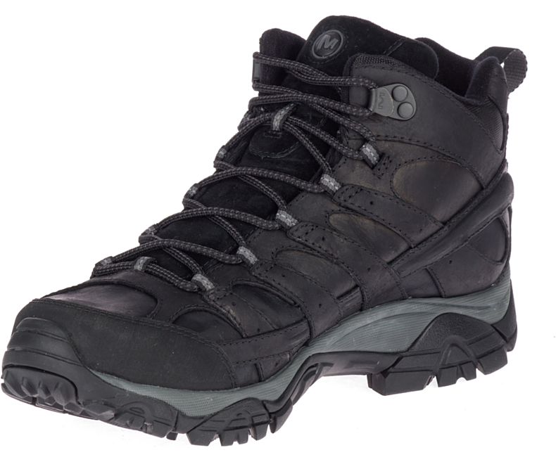 Merrell Moab 2 Prime Mid Vedenpitävät Leveät Leveys Miesten Vedenpitävät Kengät Mustat | 40779M-2WB