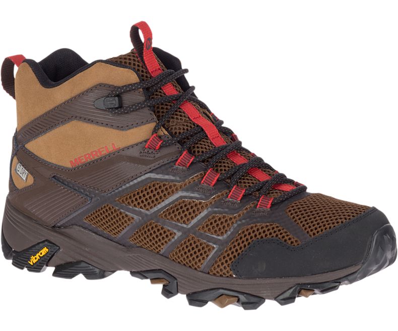 Merrell Moab FST 2 Mid Vedenpitävät Miesten Vaelluskengät Ruskea | 33185M-2HB