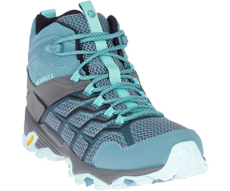 Merrell Moab FST 2 Mid Vedenpitävät Naisten Vaelluskengät Sininen | 33186W-1HB