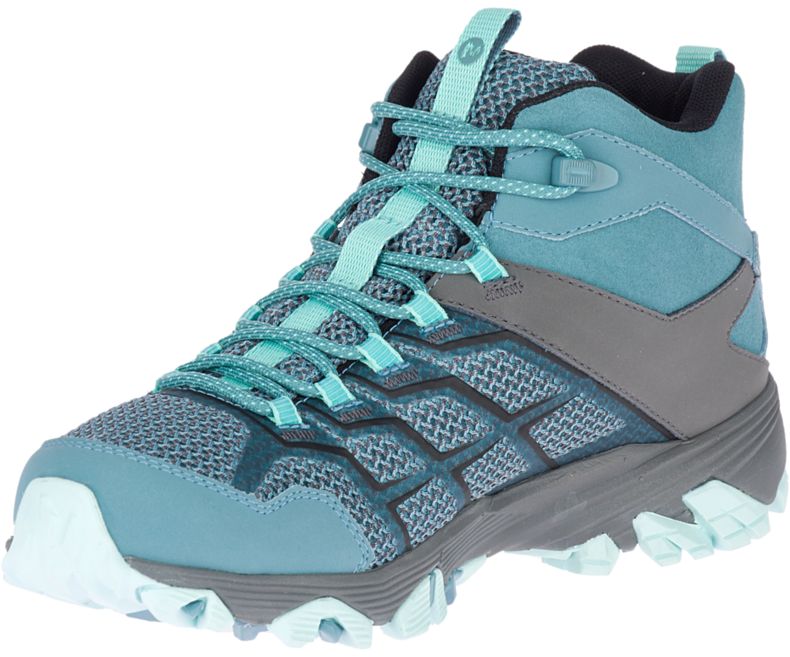 Merrell Moab FST 2 Mid Vedenpitävät Naisten Vaelluskengät Sininen | 33186W-1WB