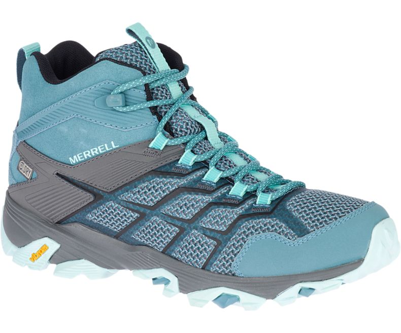 Merrell Moab FST 2 Mid Vedenpitävät Naisten Vaelluskengät Sininen | 33186W-1WB