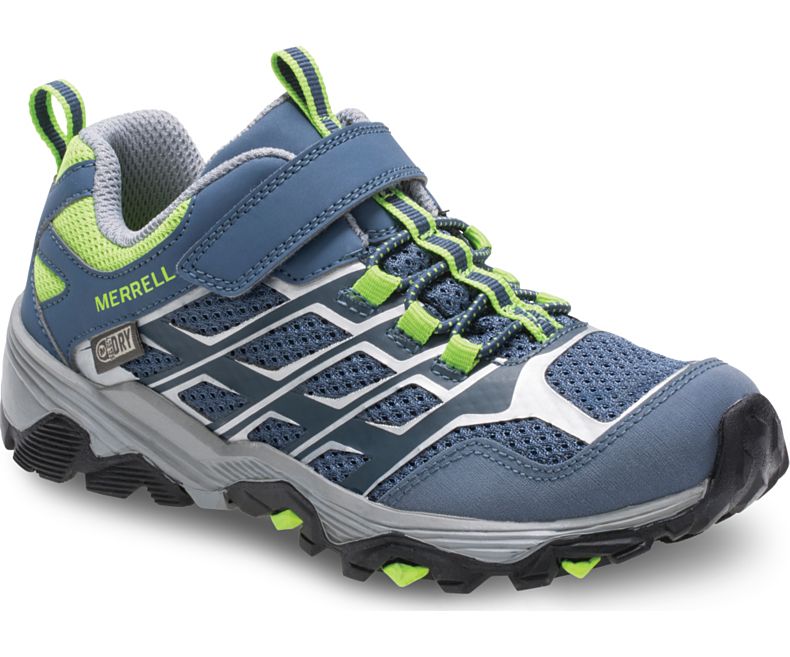 Merrell Moab FST Low A/C Vedenpitävät Sneaker Lasten Saappaat Harmaat Vihreä | 33215K-2SR