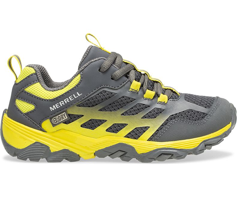 Merrell Moab FST Low Vedenpitävät Lasten Tennarit Harmaat Keltainen | 38774K-1SA