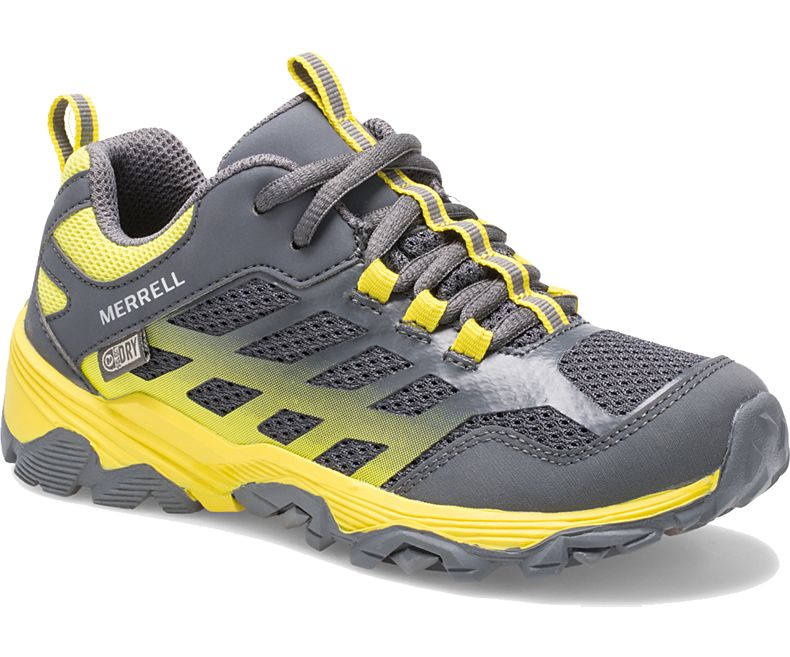 Merrell Moab FST Low Vedenpitävät Lasten Tennarit Harmaat Keltainen | 38774K-1SA