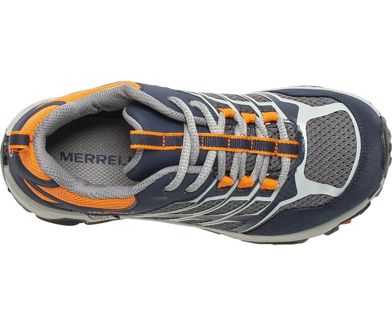 Merrell Moab FST Low Vedenpitävät Lasten Tennarit Laivastonsininen Harmaat Oranssi | 38774K-2SN