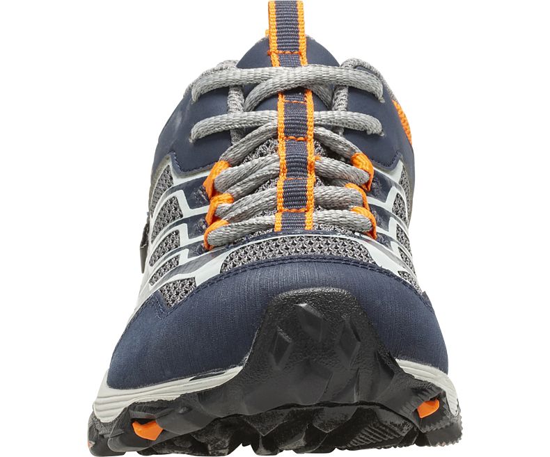 Merrell Moab FST Low Vedenpitävät Lasten Tennarit Laivastonsininen Harmaat Oranssi | 38774K-2SN