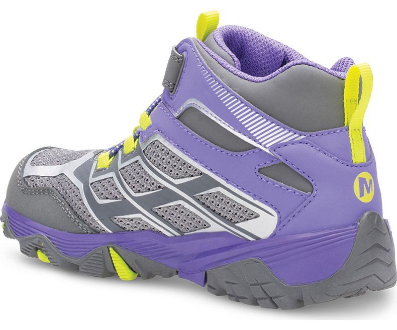 Merrell Moab FST Mid A/C Vedenpitävät Boot Lasten Saappaat Harmaat Violetit | 30140K-1HG