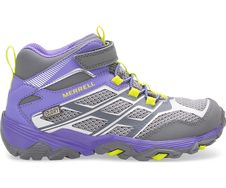 Merrell Moab FST Mid A/C Vedenpitävät Boot Lasten Saappaat Harmaat Violetit | 30140K-1HG