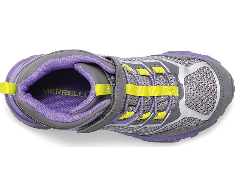 Merrell Moab FST Mid A/C Vedenpitävät Boot Lasten Saappaat Harmaat Violetit | 30140K-1HG