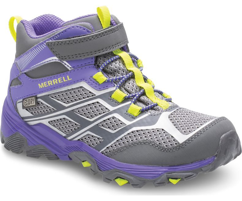 Merrell Moab FST Mid A/C Vedenpitävät Boot Lasten Saappaat Harmaat Violetit | 30140K-1HG