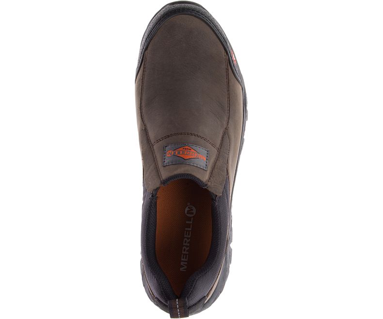 Merrell Moab Rover Moc Comp Varvas Työ Shoe Miesten Pistokkaat Tummanruskea | 31154M-2CD