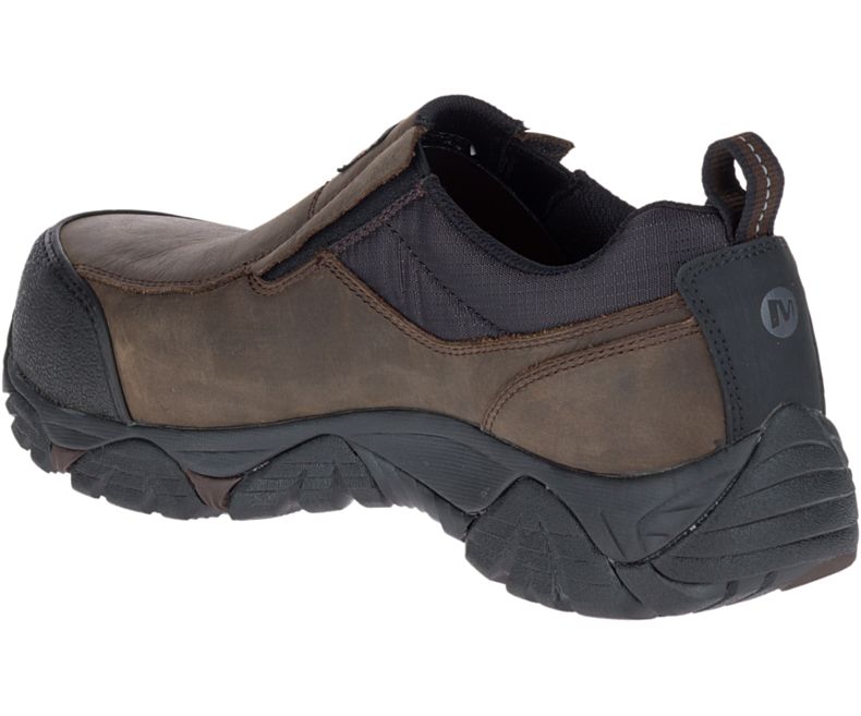 Merrell Moab Rover Moc Comp Varvas Työ Shoe Miesten Pistokkaat Tummanruskea | 31154M-2CD