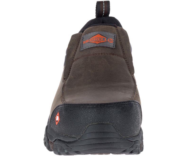 Merrell Moab Rover Moc Comp Varvas Työ Shoe Leveät Leveys Miesten Työkengät Tummanruskea | 31155M-2WD