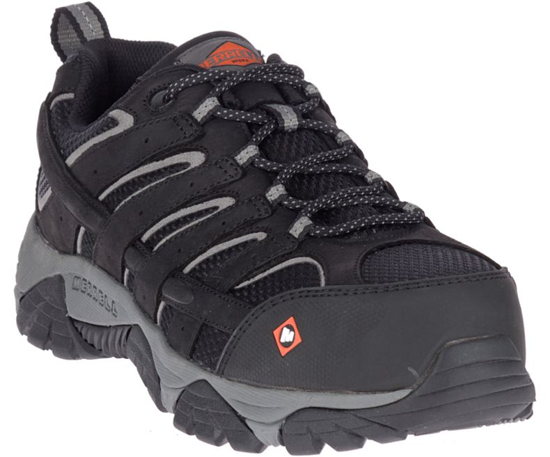 Merrell Moab Vertex Vent Comp Varvas Työ Shoe Leveät Leveys Miesten Työkengät Mustat | 38747M-2WB