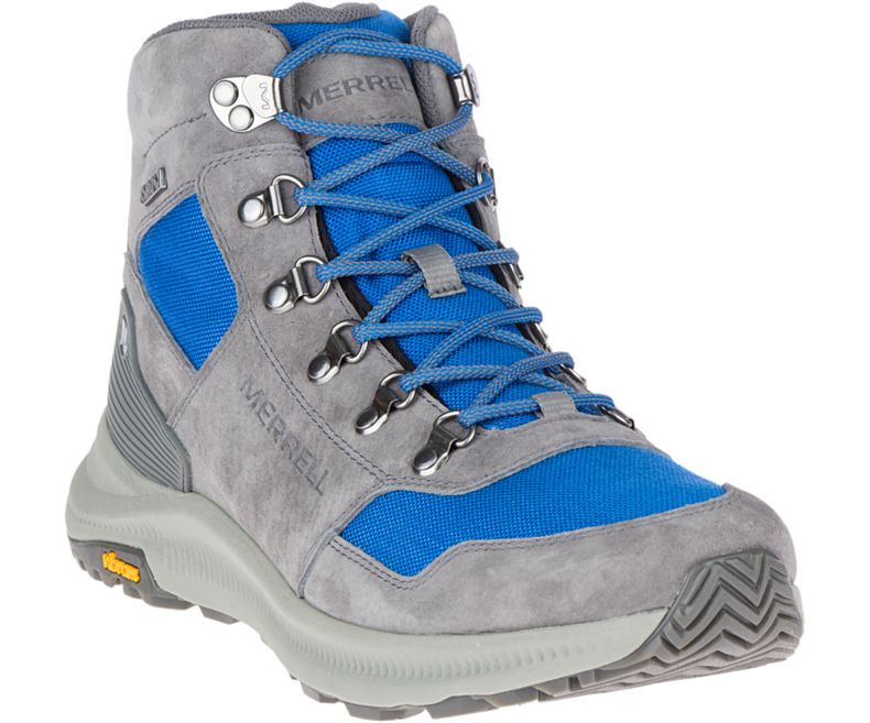 Merrell Ontario 85 Mid Vedenpitävät Miesten Vaelluskengät Harmaat Sininen | 39219M-2HA