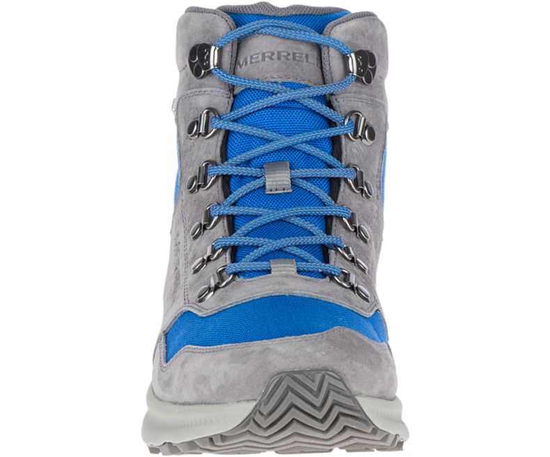 Merrell Ontario 85 Mid Vedenpitävät Miesten Vaelluskengät Harmaat Sininen | 39219M-2HA