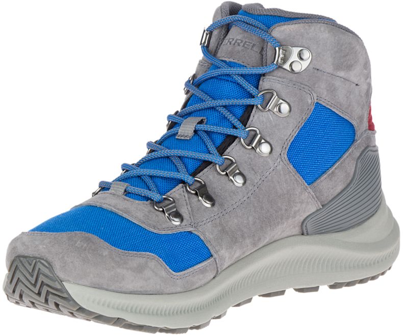 Merrell Ontario 85 Mid Vedenpitävät Miesten Vaelluskengät Harmaat Sininen | 39219M-2HA