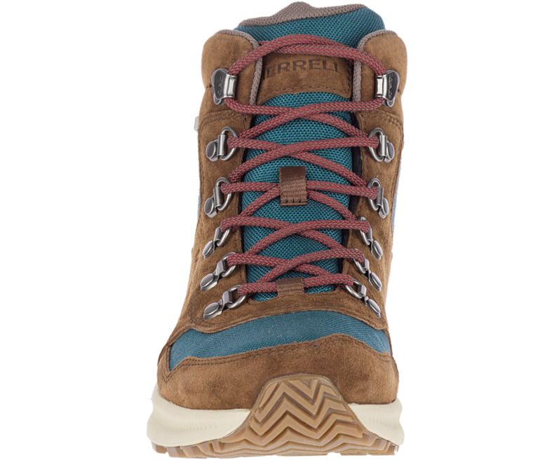 Merrell Ontario 85 Mid Vedenpitävät Naisten Vaelluskengät Ruskea Turkoosi | 39218W-1WB