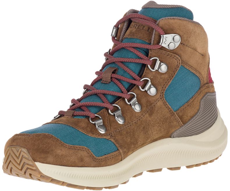 Merrell Ontario 85 Mid Vedenpitävät Naisten Vaelluskengät Ruskea Turkoosi | 39218W-1WB