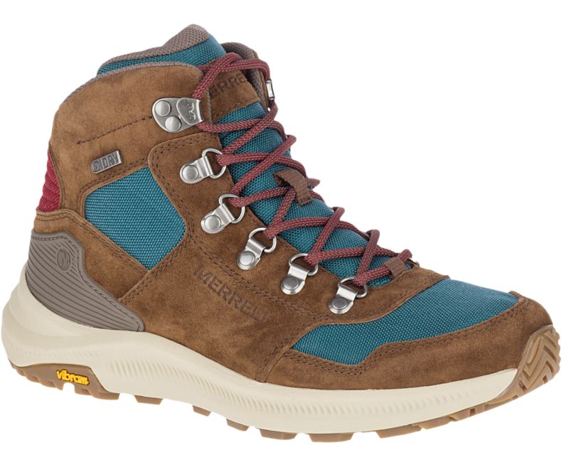 Merrell Ontario 85 Mid Vedenpitävät Naisten Vaelluskengät Ruskea Turkoosi | 39218W-1WB