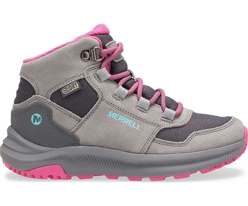 Merrell Ontario 85 Vedenpitävät Lasten Saappaat Harmaat Pinkki | 40912K-1HA