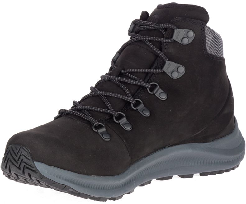 Merrell Ontario Mid Vedenpitävät Miesten Vaelluskengät Mustat | 35911M-2HB