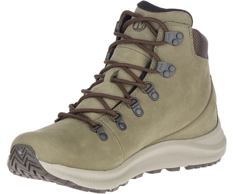 Merrell Ontario Mid Vedenpitävät Miesten Vaelluskengät Oliivinvihreä | 35911M-2HO