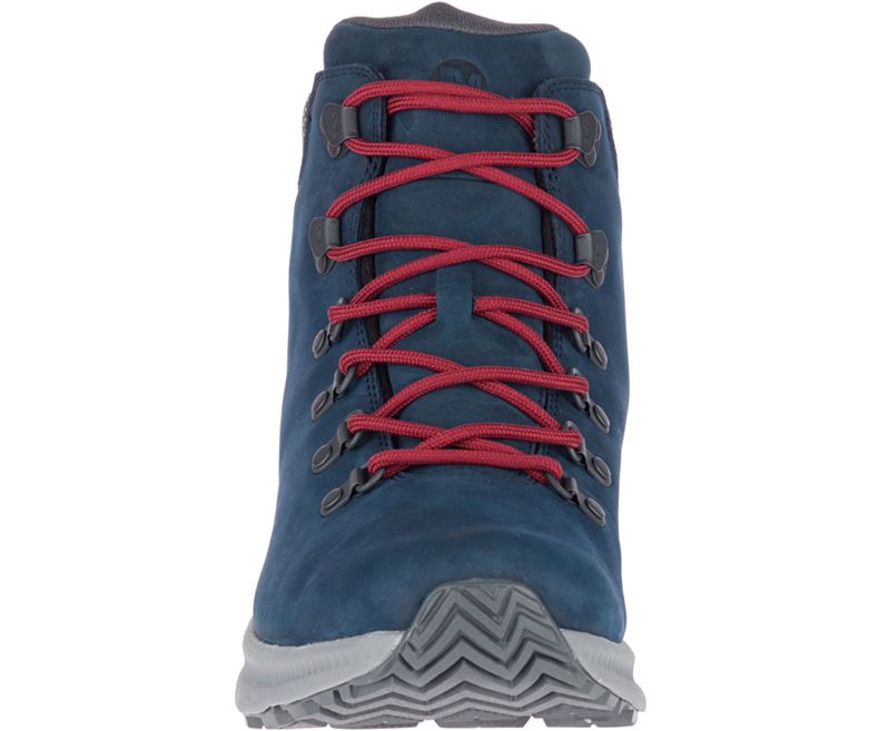 Merrell Ontario Mid Vedenpitävät Miesten Vaelluskengät Tummansininen Punainen | 35911M-2WA