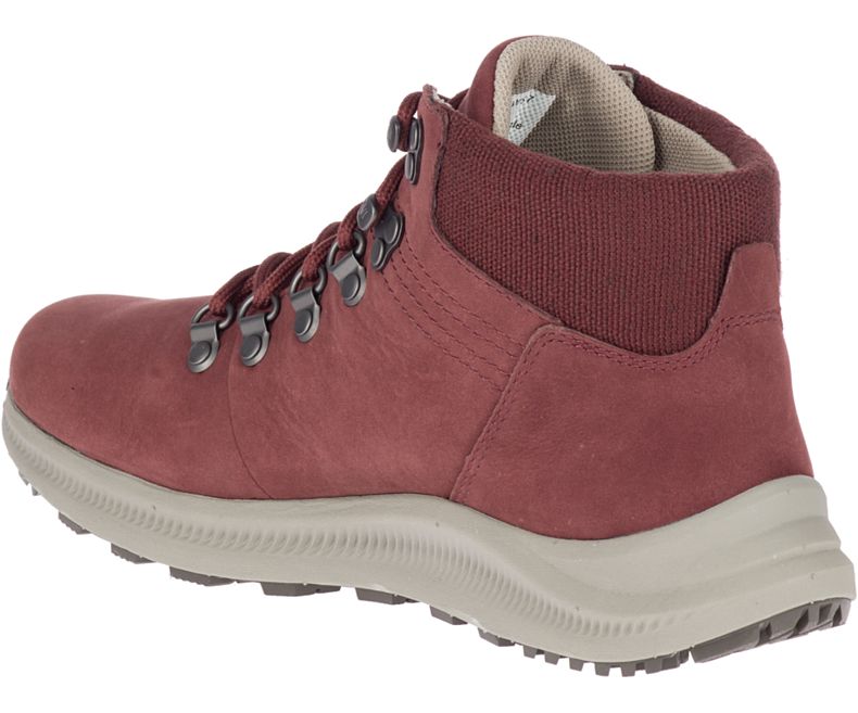 Merrell Ontario Mid Vedenpitävät Naisten Vaelluskengät Tummanpunainen | 35912W-1HA