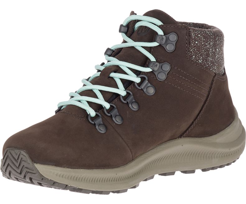 Merrell Ontario Mid Vedenpitävät Naisten Vaelluskengät Tummanruskea | 35912W-1HD