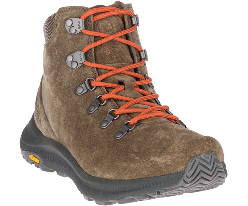 Merrell Ontario Mokka Mid Miesten Vaelluskengät Tummankhaki | 40757M-2WD