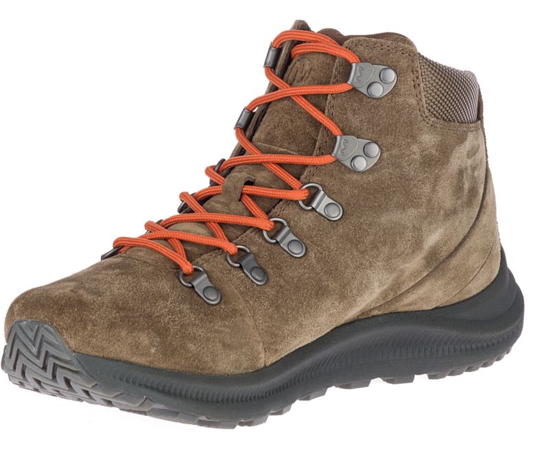 Merrell Ontario Mokka Mid Miesten Vaelluskengät Tummankhaki | 40757M-2WD